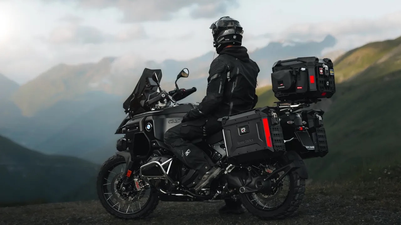 BMW GS Adventure on a mountain pass
